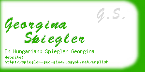 georgina spiegler business card